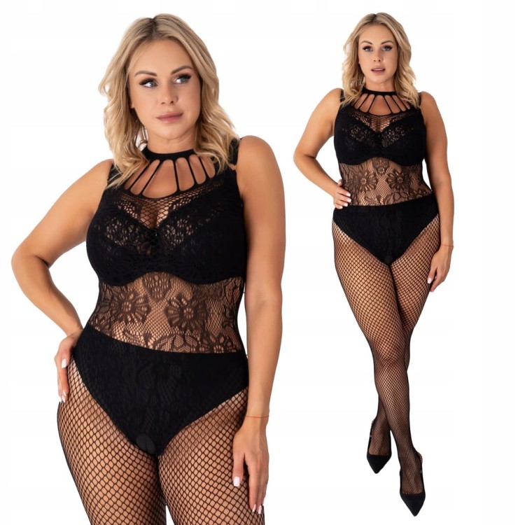 Seksowne modne BODY BODYSTOCKING bielizna erotyczna KOMBINEZON PLUS SIZE