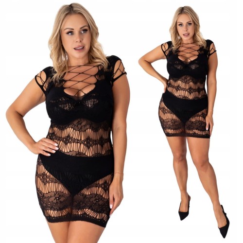 Seksowne modne BODYSTOCKING bielizna erotyczna SUKIENKA PLUS SIZE