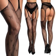 Seksowne pończochy z podwiązkami oraz pasem – strippanty